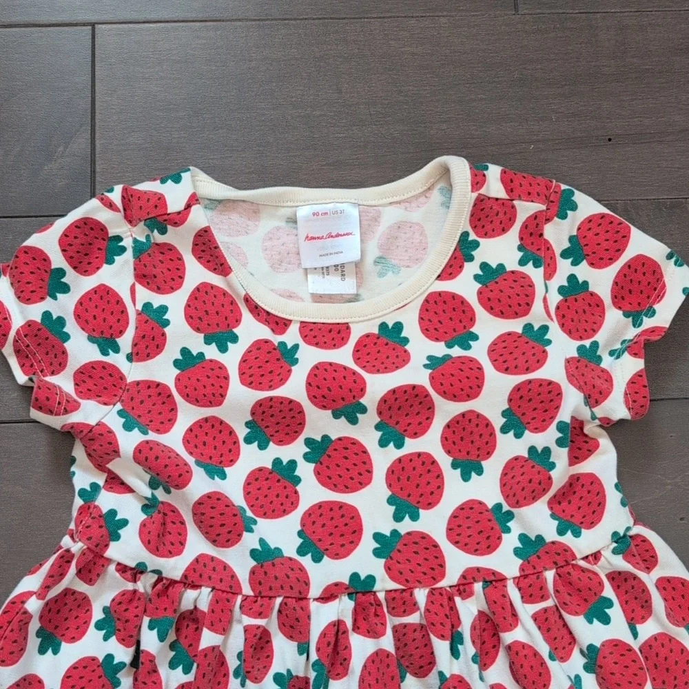 Hanna Andersson 3T Strawberry Playground Dress with Pockets - Picture 4 of 7